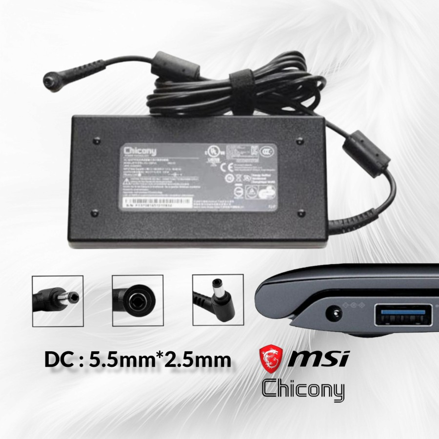 Adaptor Adapter Charger MSI GF63 8RC Chicony A12-120P1A 19.5V 6.15A