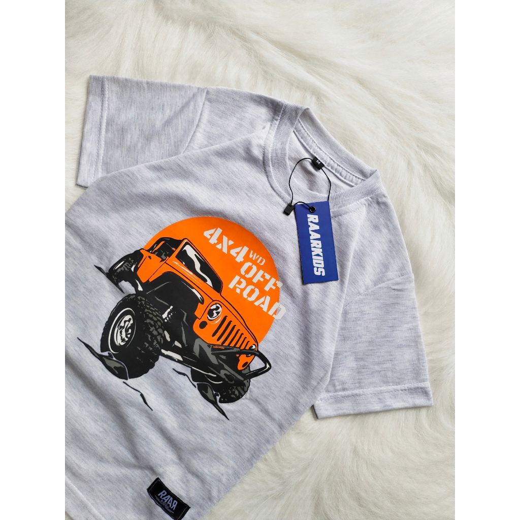 Kaos distro baju anak laki laki karakter kendaraan off road untuk usia 1 8 tahun By Raarkids