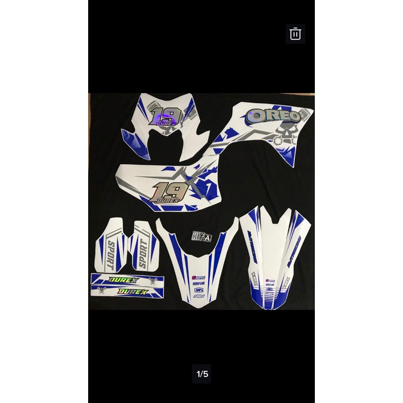 Decal Sticker Honda CRF150L Supermoto Striping Crf 150 Full Body Biru Merah Putih
