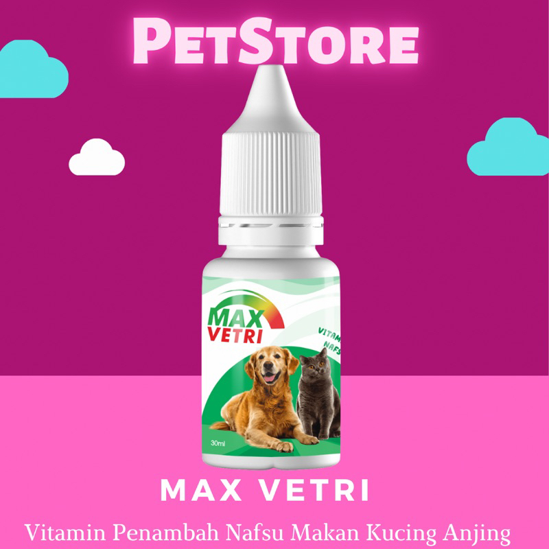 MAX VETRI Multivitamin Penambah Nafsu Makan Penggemuk Kucing Anjing