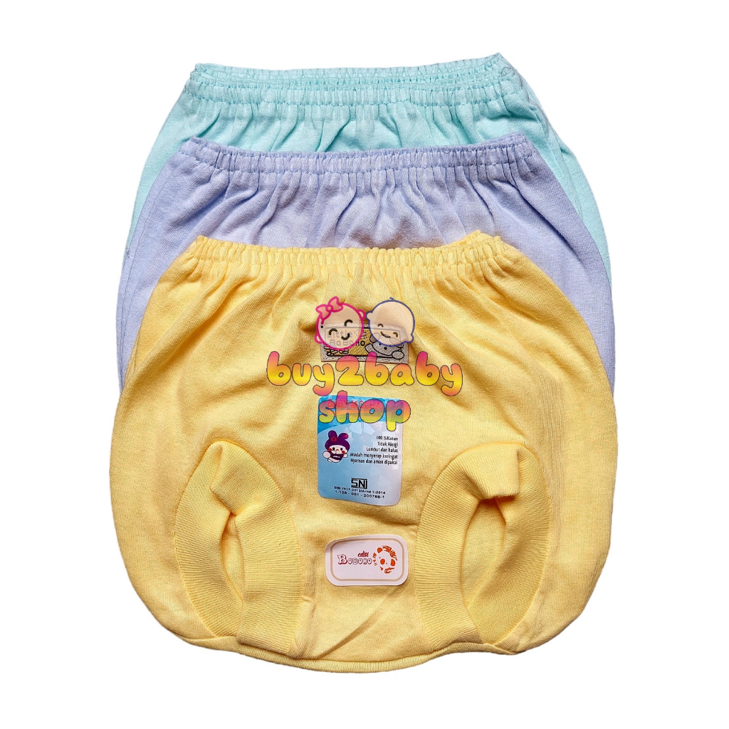 3 PCS Celana pendek bayi model POP kacamata katun premium Little Boboho 0-6 Bulan 1-3 PCS