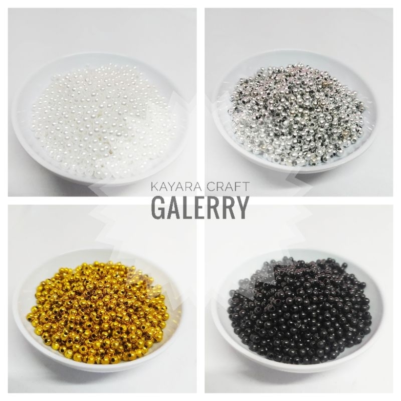 Payet Mutiara 3mm Per Bungkus/Payet Baju/Mutiara Jahit Per Bungkus