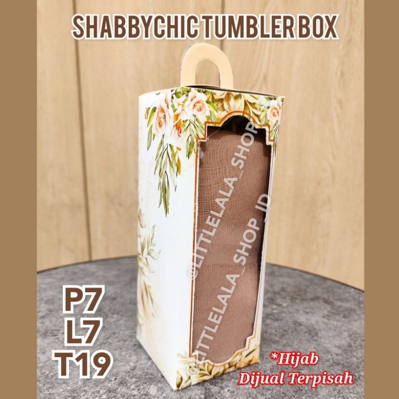 

KOTAK TUMBLER SHABBYCHIC/KOTAK SOVENIR /SOUVENIR BOX MOTIF BUNGA 7X7X19cm TENTENG TANGAN