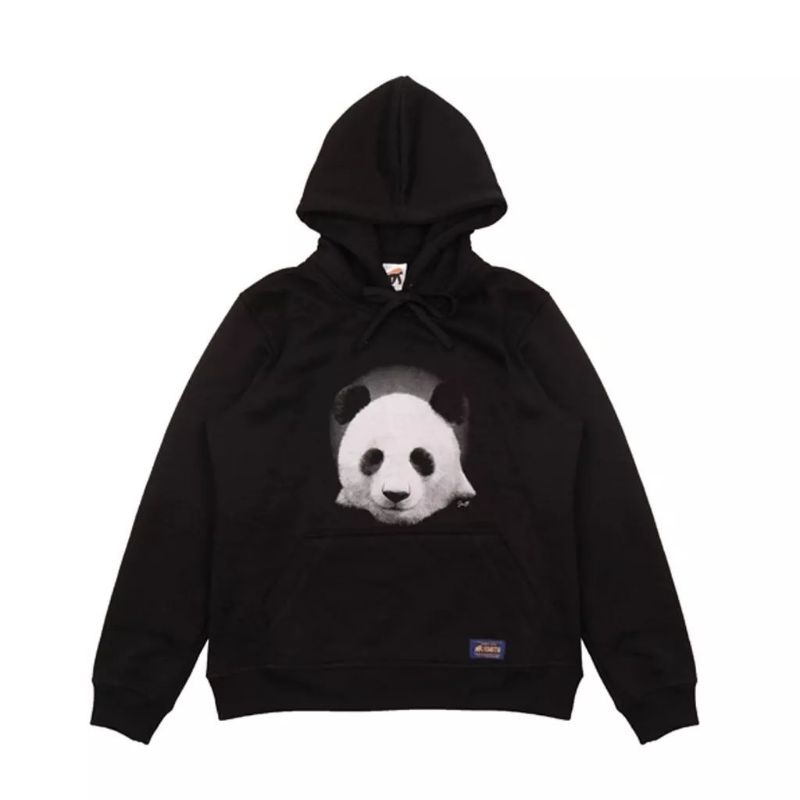 House of smith Hoodie Bear Hitam katun unisex