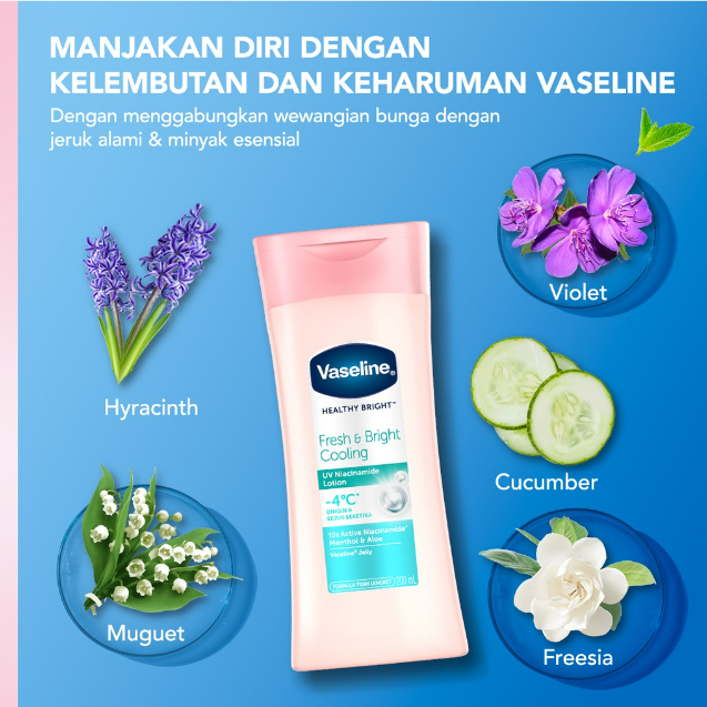 Vaseline Lotion Healthy Bright Fresh &amp; Bright Cooling 100ml