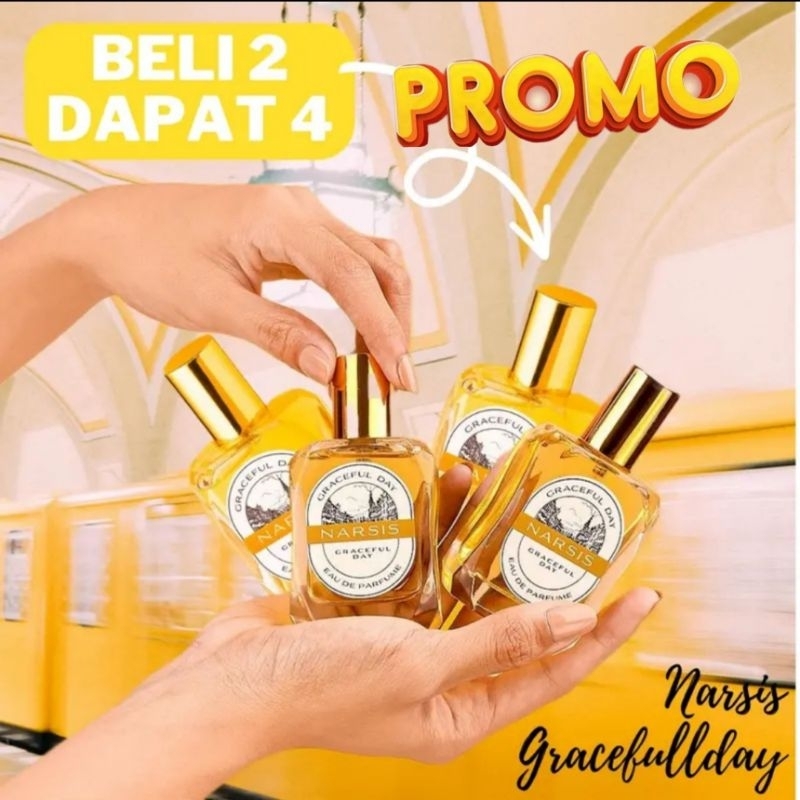 Paket Hemat Parfum Narsis Gracefulday Parfum Wanita Parfum Pria eau de 30ml Free pouch