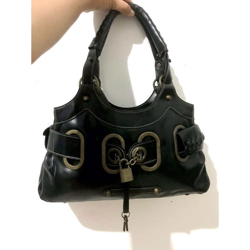 Tas Pesta Wanita Barbara Bui Handbag Leather Hitam Mantul Cantik