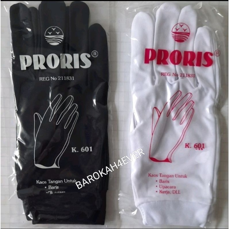 Sarung Tangan Proris Premium Hitam Putih