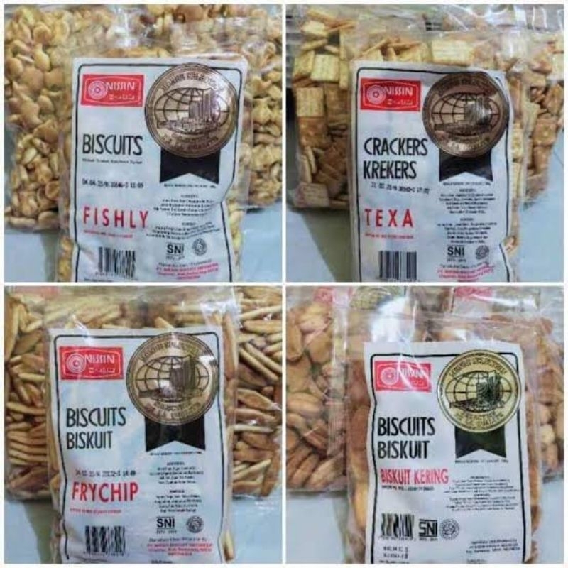 nissin biskuit 300gr kering/madu/frychip/texa