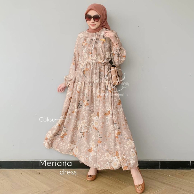 DYN Clothingline Meriana Dress | Dress Wanita Raya Series - Busana Muslim