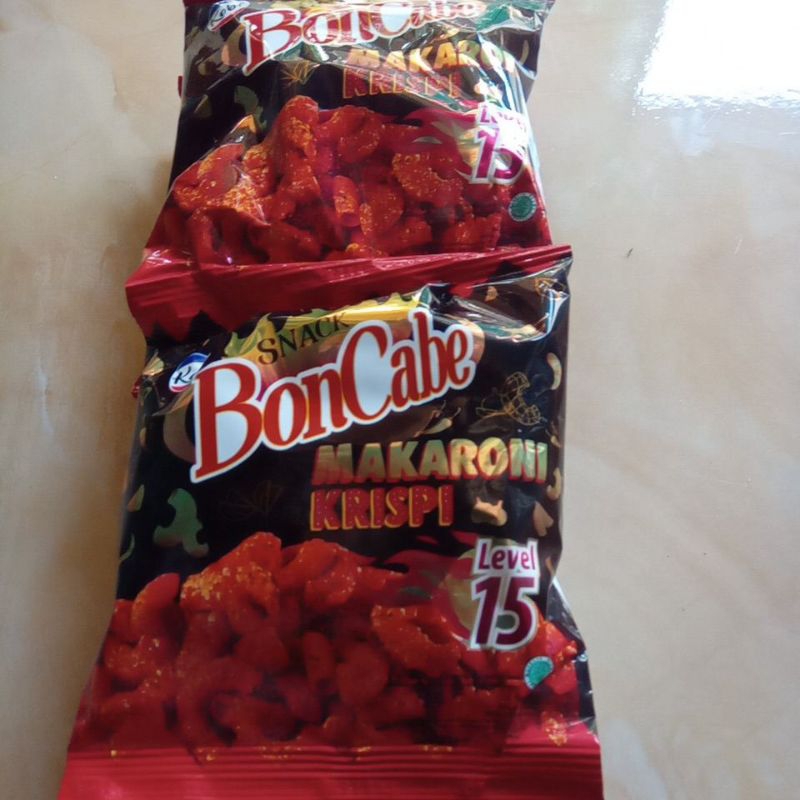 

Snack BONCABE Makaroni Krispi Level 15, 10 pcs x 27 gr Renceng