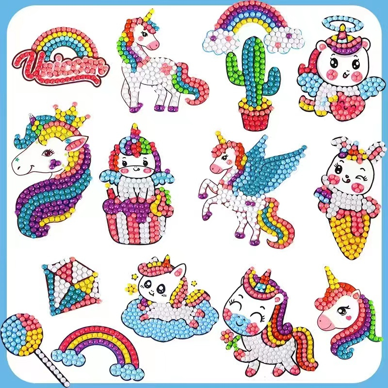 DIY Diamond Mainan Sticker / Mainan Anak Sticker DIY Diamond Cutie Pop/ Stiker Edukasi/ Painting Sticker Korea POP P77