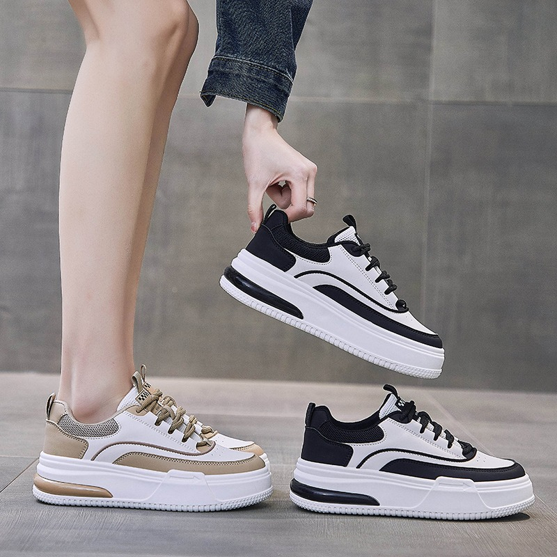 Sepatu Sneaker Wanita Import Tinggi Putih Korea Kasual 1051