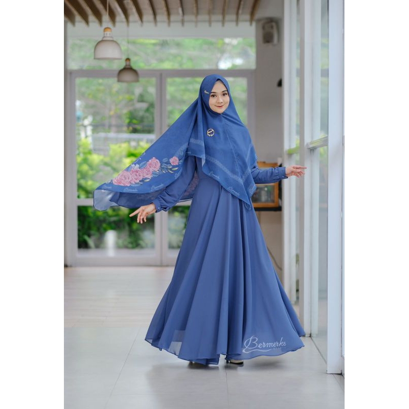 Gamis Kerudung Ameena by Bermerks | Gamis Set Bermerks