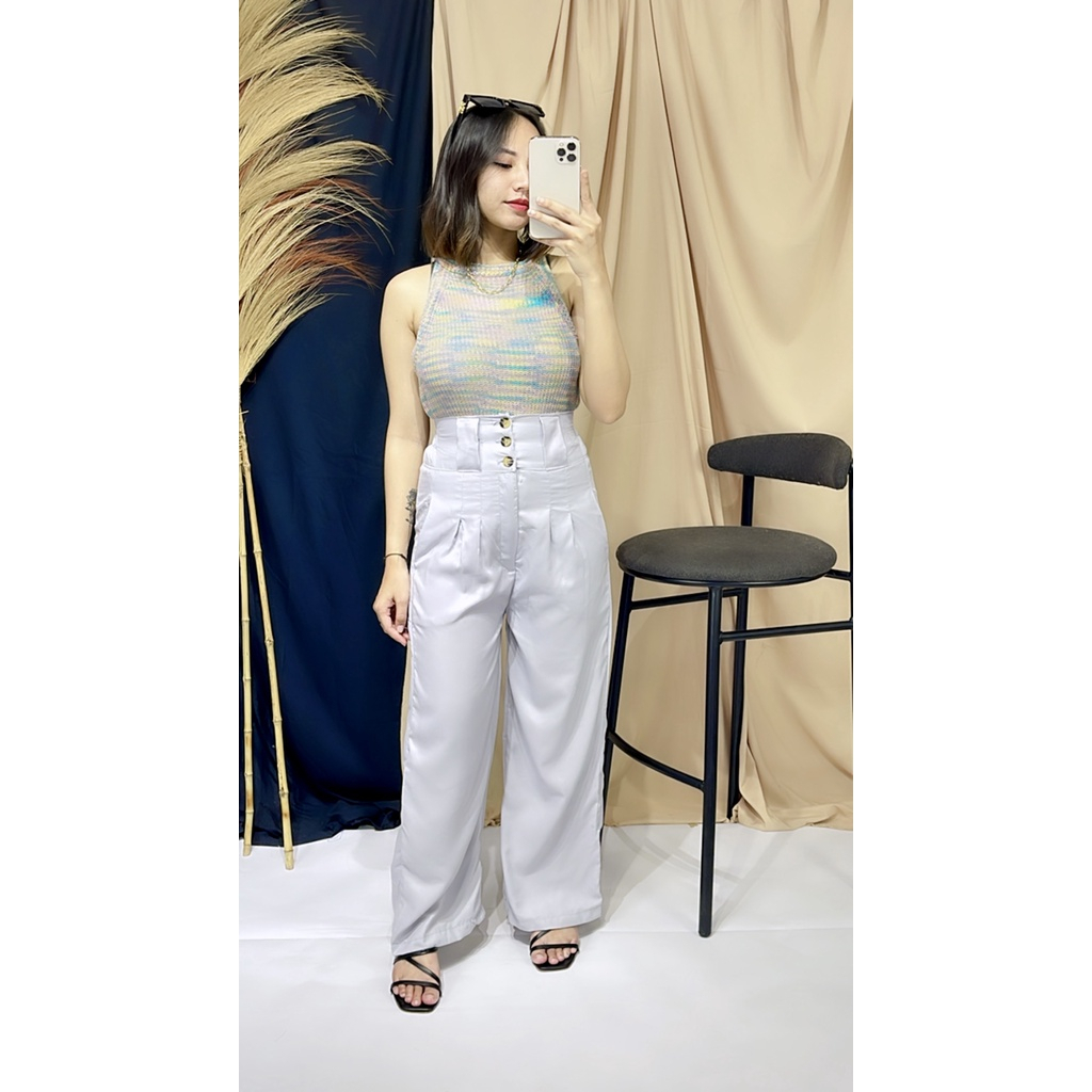 JADE HIGHWAIST / PANTS KANCING DEPAN SUSUN