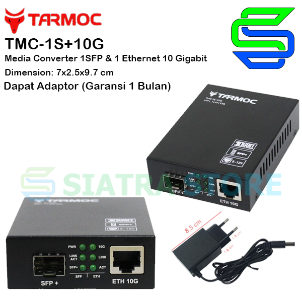 Tarmoc TMC-1S+10G | Media Converter 1 SFP+ 1 RJ45 10G | 1SFP+ 1RJ45