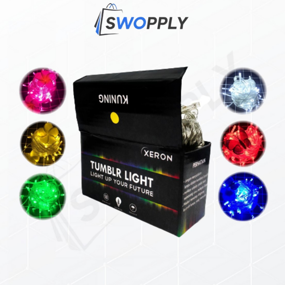 Swopply Lampu Tumblr Xeron 10M Packing BOX Lampu Natal Lampu Led Lampu Hias Dekorasi Lampu Hari Raya Lebaran