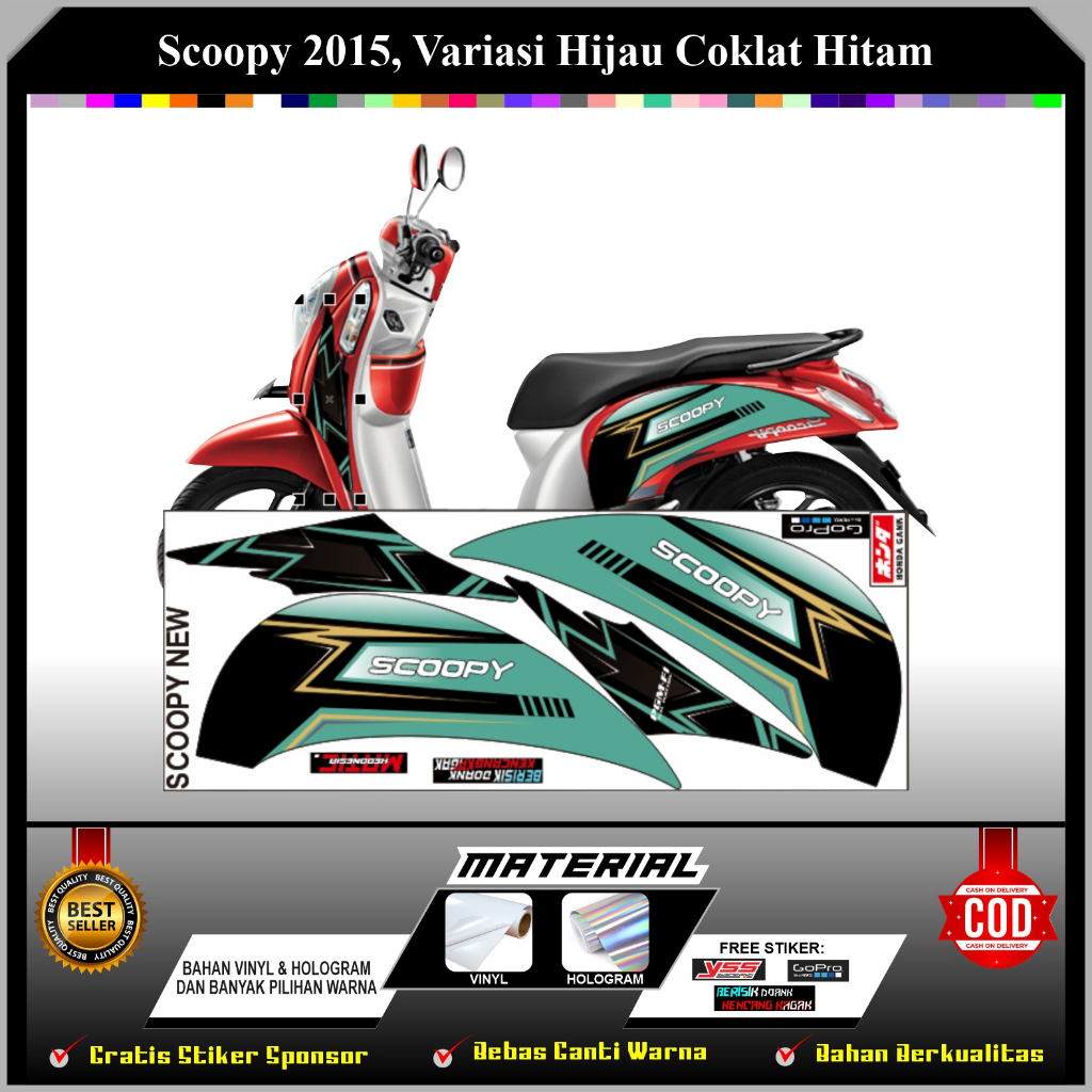 STRIPING VARIASI MOTOR HONDA SCOOPY 2015 TERMURAH DAN BERKUALITAS BAIK
