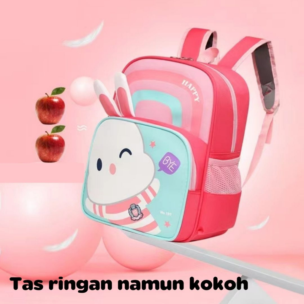 [MONA] Tas Ransel Anak Sekolah Gambar Karakter Hewan Lucu BUat Paud dan TK Kualitas Import Premium -M0240