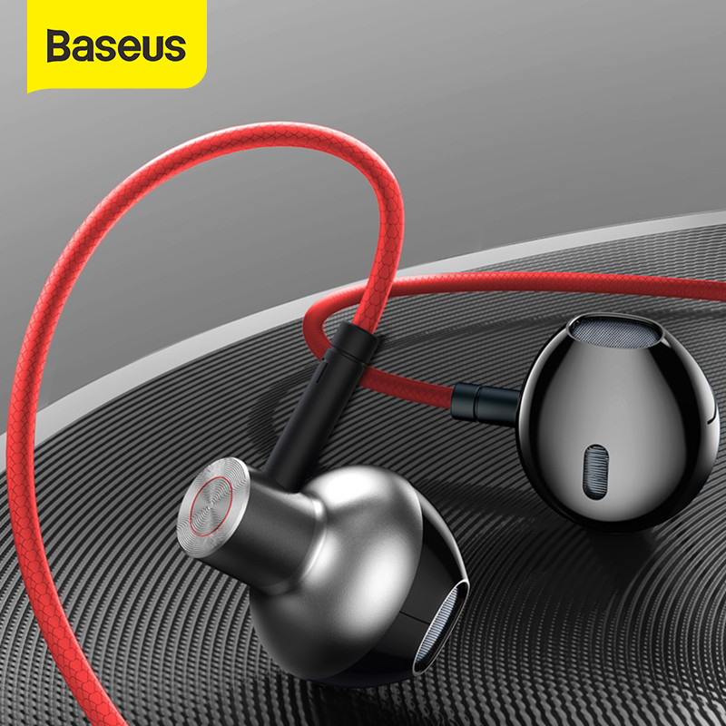 BASEUS HEADSET HANDSFREE ENCOK 3.5MM WIRED EARPHONE H19