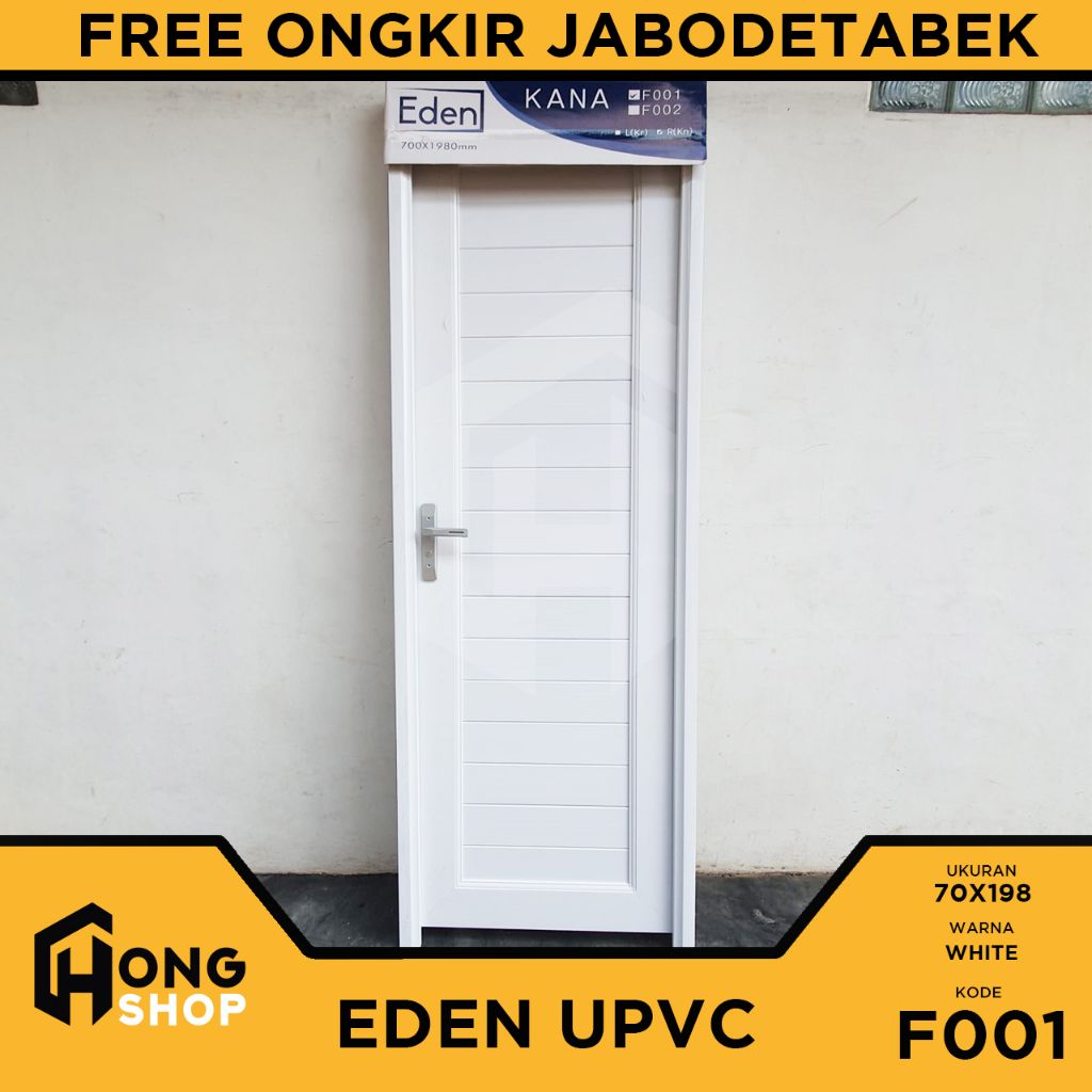 PINTU KAMAR MANDI UPVC EDEN KANA FULL PANEL 70X198