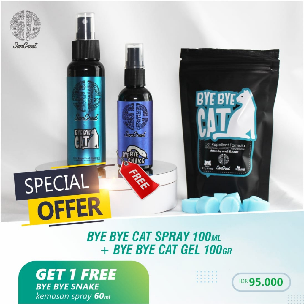 [PROMO BUNDLING] Pengusir Kucing gel 100gr dan Spray 100ml