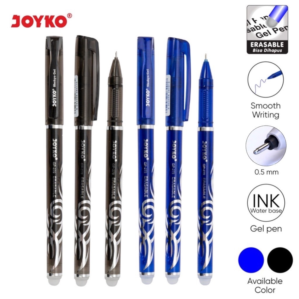 

Joyko Pen Shokyo GP-279 Erasable | 0,5 mm Bisa Hapus