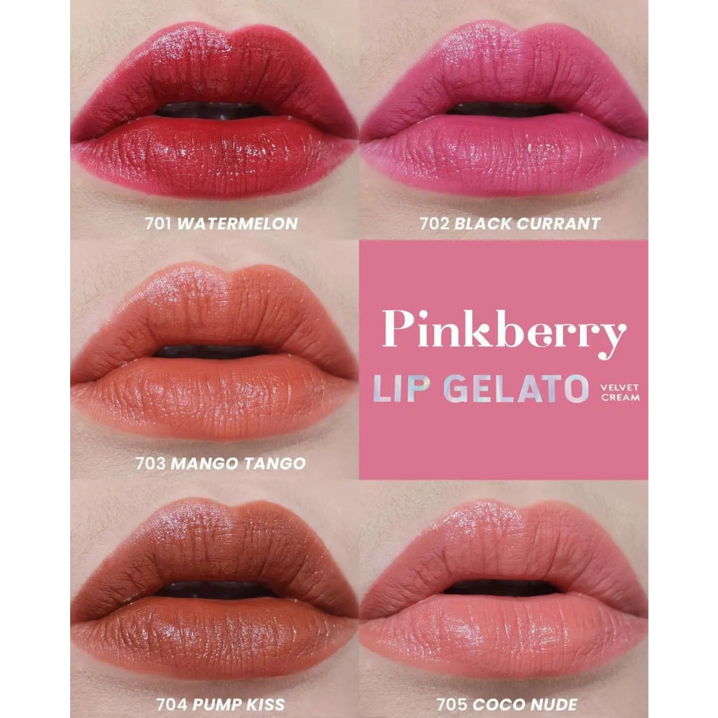 PINKBERRY Lip Gelato | Lip Cream Velvet Staint | Minim Transferproof | Stain