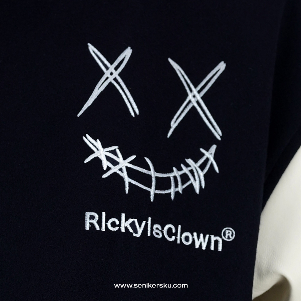 RIC Ricky Is Clown Varsity Jacket Classic Navy