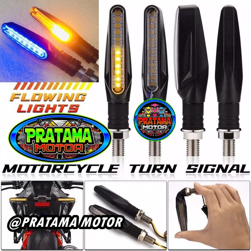 COD Lanpu Sen Running Lampu Sein Kiri Kanan Sepasang Model Torpedo Sen Lidi Moge Running Universal Depan Belakang Vario 125/159 ADV CBR CB150R Byson Vixion Tiger