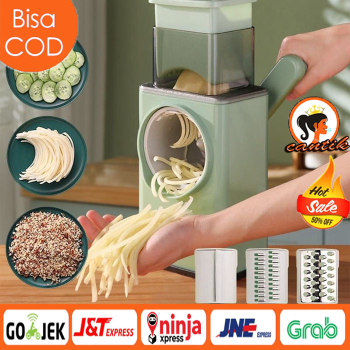 HC Alat Pemotong Sayur Dan Buah Parutan Stainless Serbaguna / Alat Pemotong Sayuran Dan Buah / Parutan Serbaguna Multifingsi / VEGETABLE SLICER MACHINE