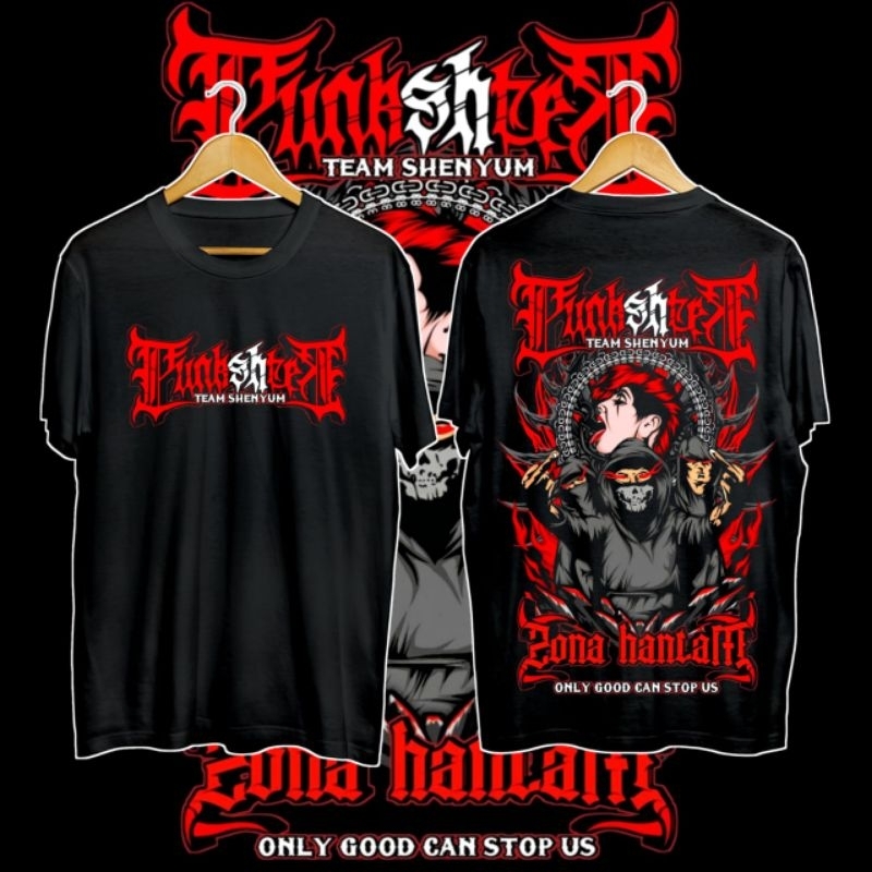 Kaos PSHT Persaudaraan Setia Hati Terate Punkshter Merah Desain 2 Zona Rawan Kaos Distro Atasan Pria