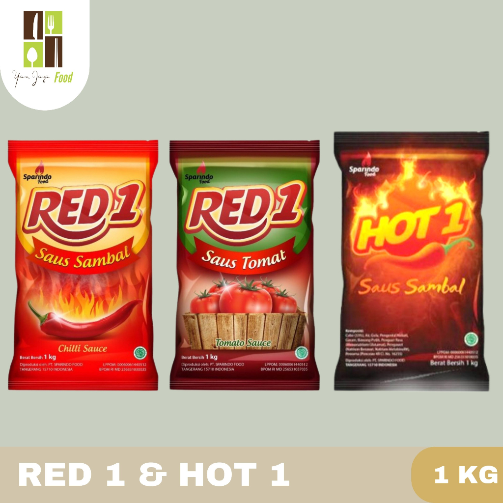 Red 1 Saus Tomat/ Saus Sambal / Hot 1 Saus Sambal 1 Kg