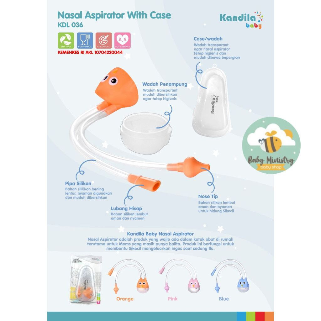 Kandila Baby Nasal Aspirator KDL 036 / KDL 036-2 / Alat Penyedot Ingus
