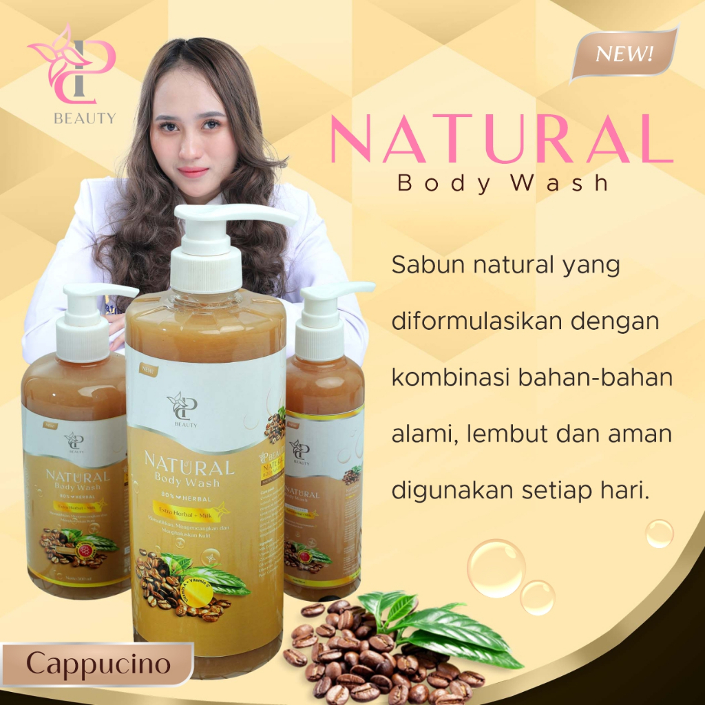 Sp Beauty Body Wash sabun cair herbal cappucino. Extra vitamin C. A &amp; Collagen. - Sabun mandi cair pemutih badan sabun cair pemutih .sabun cair herbal cappucino
