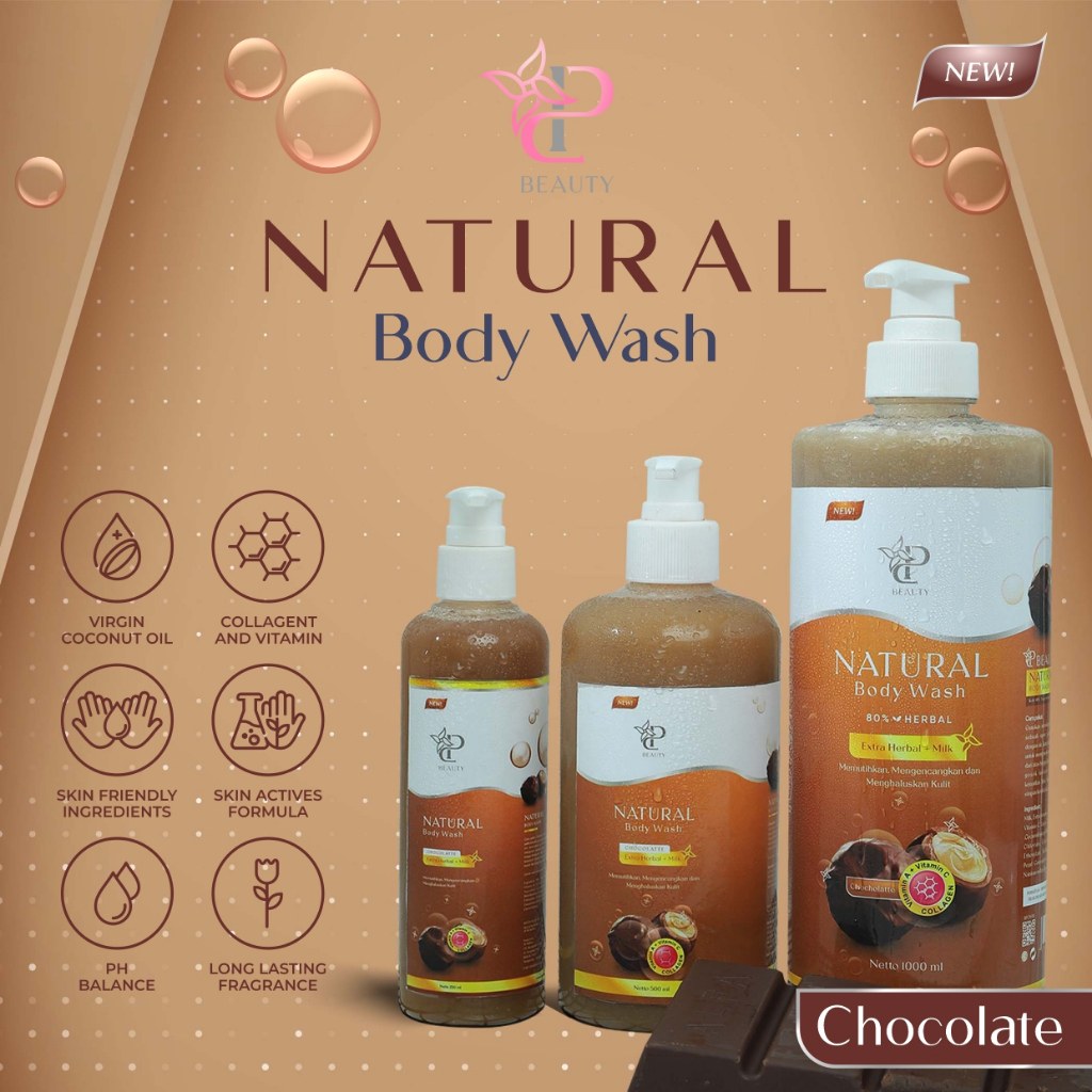 Sp Beauty Body Wash sabun cair herbal. Extra chocholate coklat 250ml vitamin C. A &amp; Collagen. - Sabun mandi cair pemutih badan sabun cair pemutih .sabun cair herbal coklat