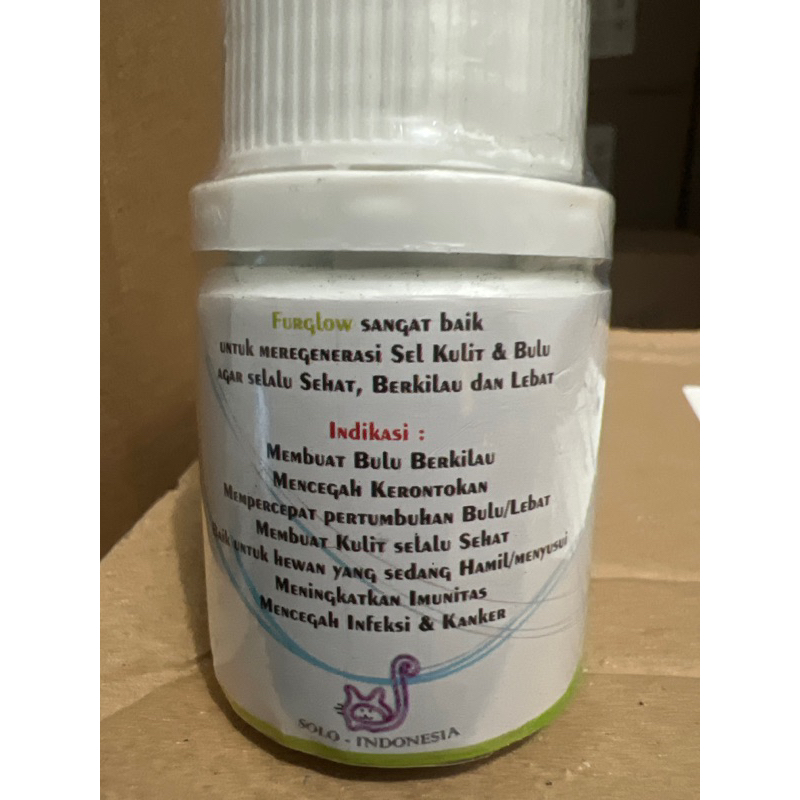 P3ts Furglow obat kulit dan bulu kucing bubuk 30gr