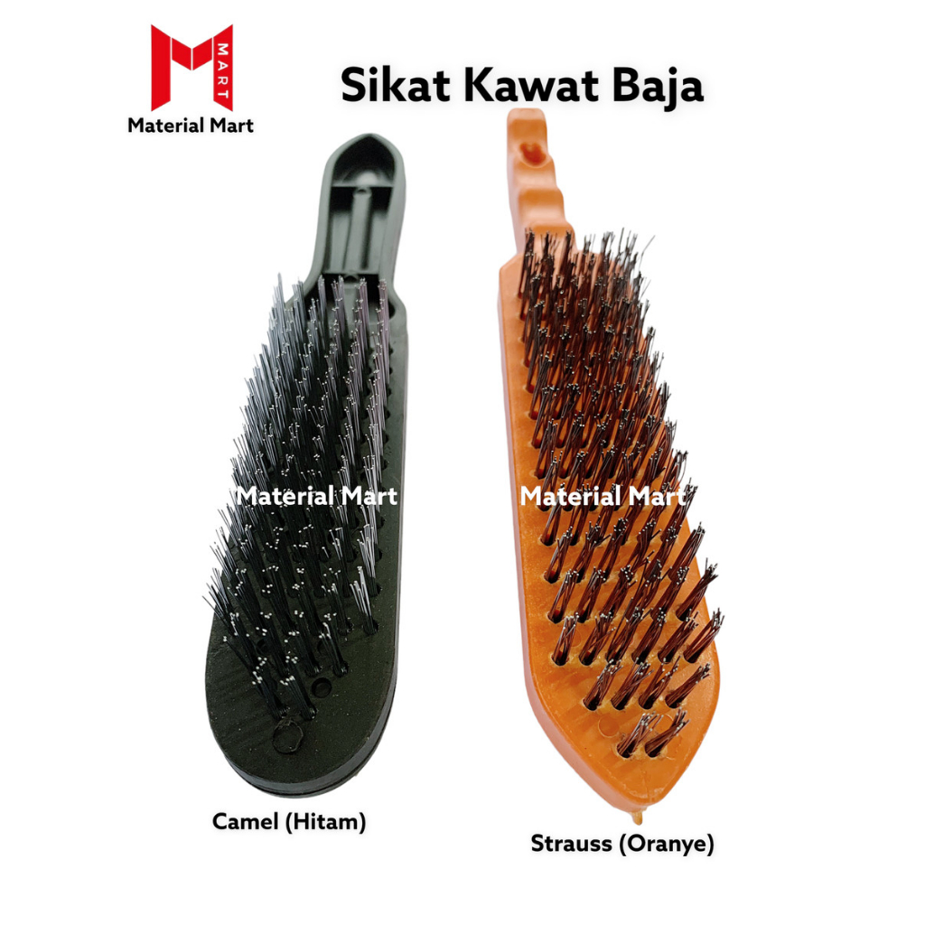 Sikat Baja 6 Baris Gagang Fiber | Sikat Kawat MURAH Per (PC) | Brush | Material Mart