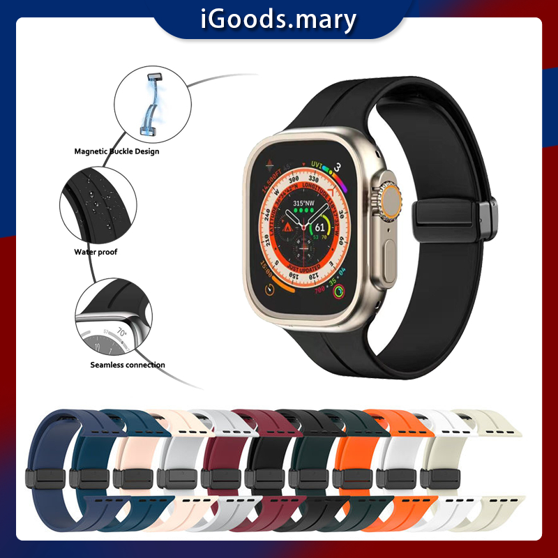 Strap for Apple Watch 4 5 6 7 8 Magnetik Silicone Colorful