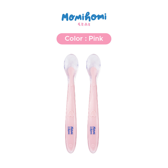 MOMI HOMI Sendok Makan Bayi 01 Silikon Peralatan Perlengkapan MPASI Baby Safety Spoon Lentur Sendok Makan Silicone Mpasi Baby Food Spoon