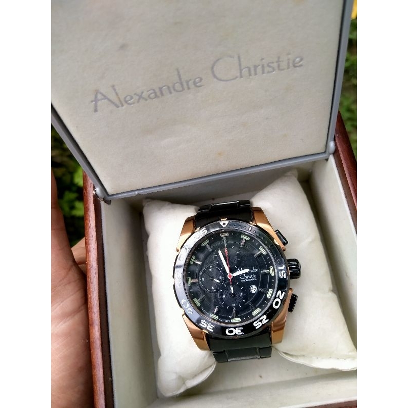 jam tangan alexandre christie 6115 MC second original