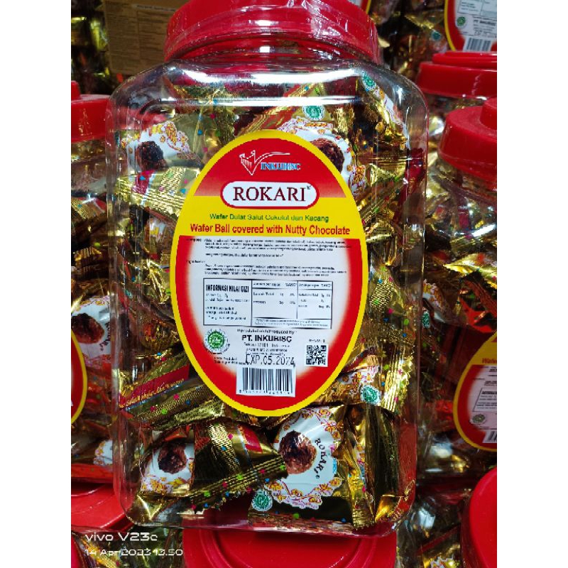 

Coklat Rokari Wafer Ball Toples 560gr