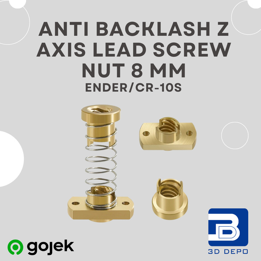 Creality Ende/CR-10S Anti Backlash Z Axis Lead Screw Nut 8 mm