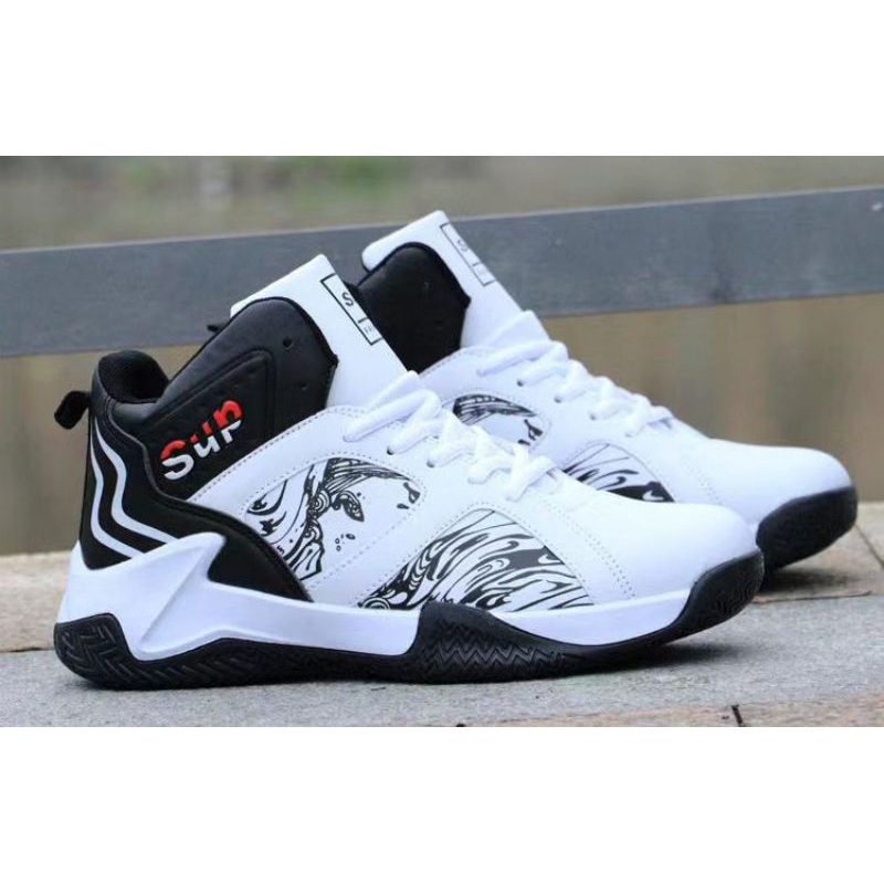 Sepatu Hight top SUP putih 39-43 pria wanita olahraga basket sneakers kasual trendy breakdance sport terbaru murah medan best seller