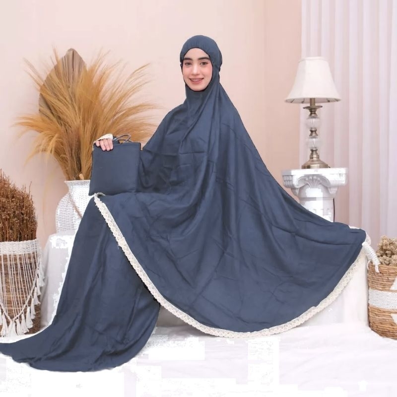 MUKENA RAYON POLOS RENDA DEWASA by GMJ1