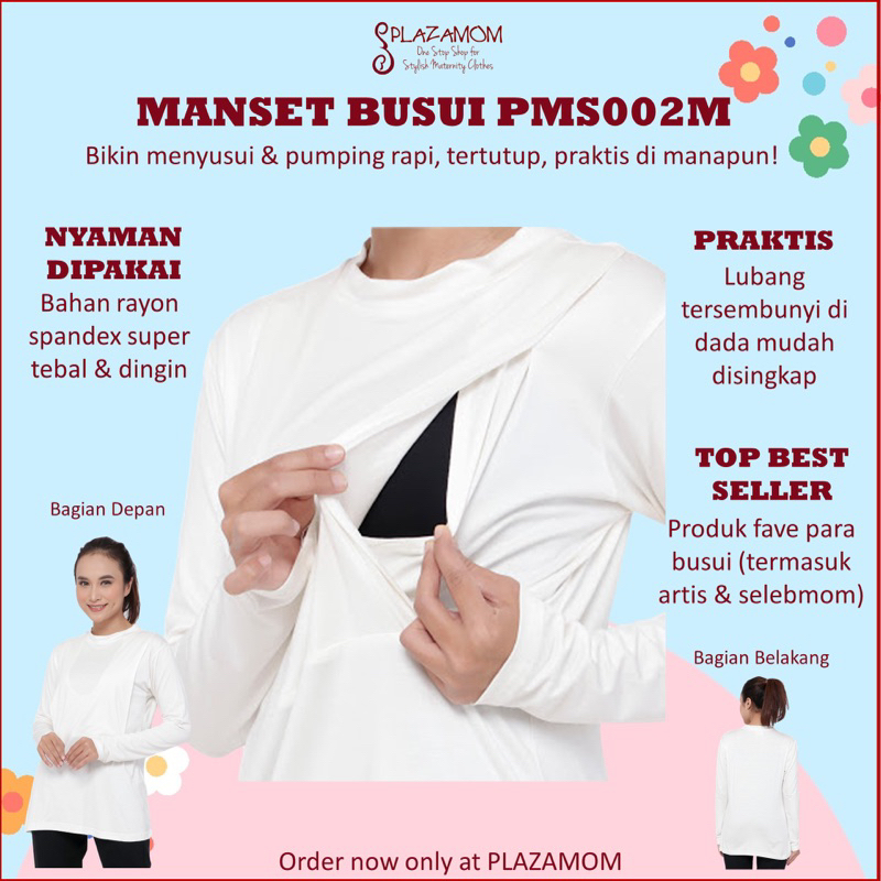 MANSET BUSUI LENGAN PANJANG PMS002M - Dalaman Bikin Menyusui / pompa ASI praktis, rapi, tertutup