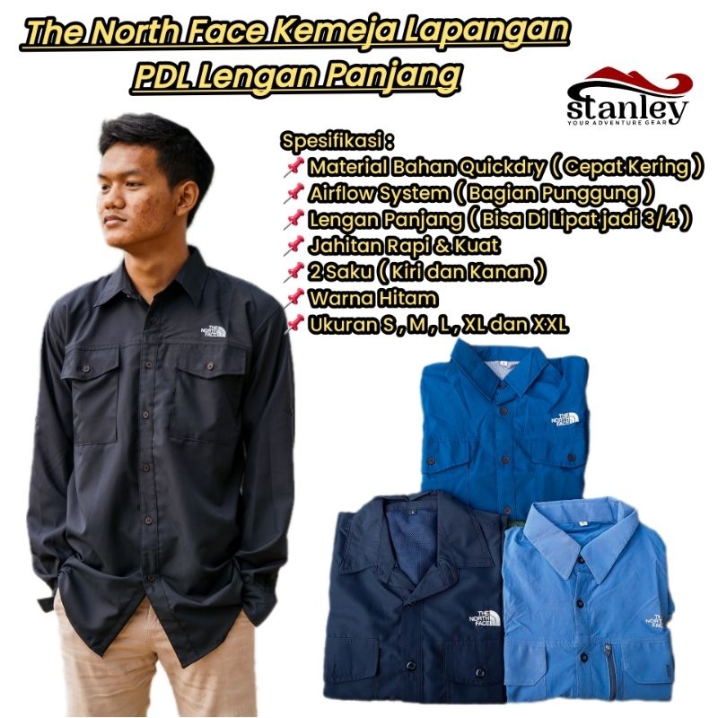 TNF Kemeja PDL lapangan outdoor unisex lengan panjang