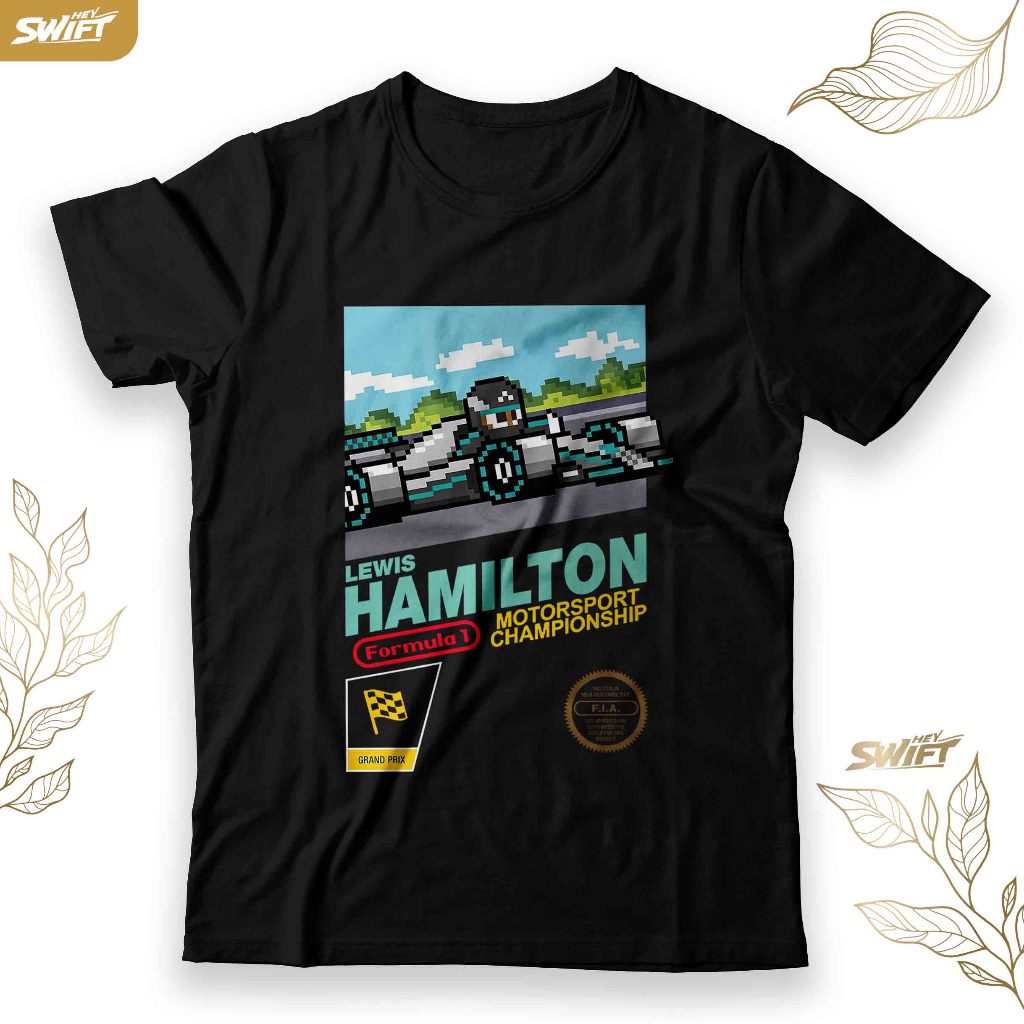 KAOS lewis Hamilton Formula 1 F1 mercedes Videogame TSHIRT BAJU DISTRO