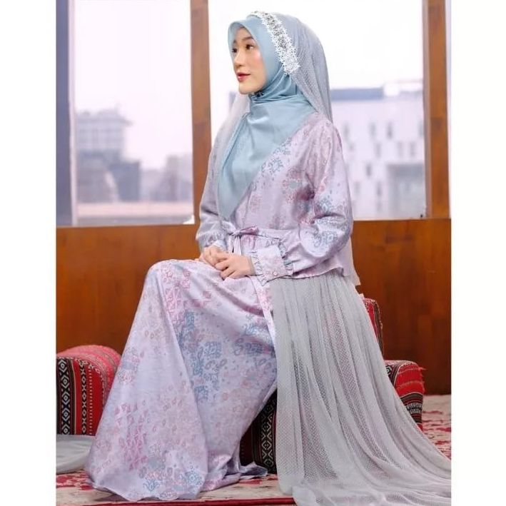 Gamis Terbaru 2023 Lebaran ZOYA Panavela Dress LD 112 Bahan Lace