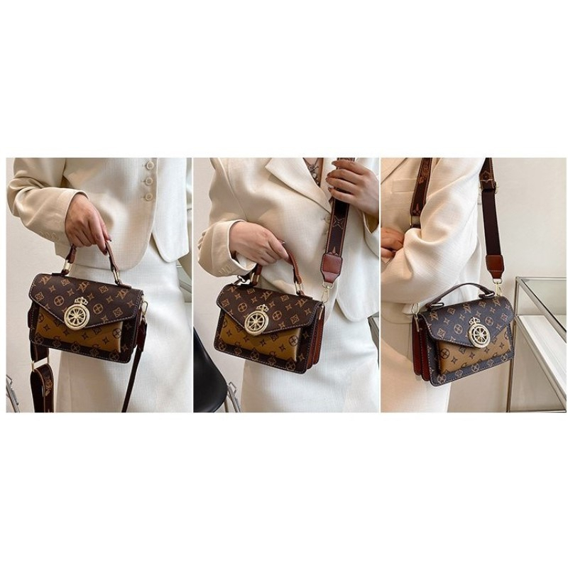 BJ67721 - WHITE/COFFEE - TAS JINJING HANDBAG SLEMPANG WANITA FASHION KOREA CHINA WANITA IMPORT MODIS ELEGAN TERMURAH TERLARIS TERBARU BAGSTORE JAKARTA TAS BATAM ZC7721